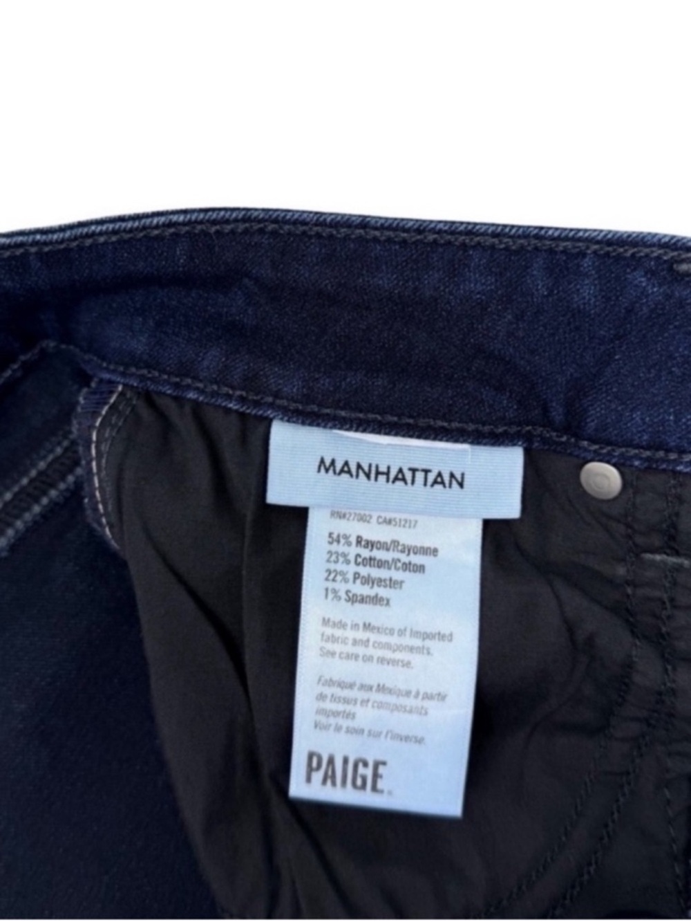 Paige Manhattan Midrise Slim Boot Jeans Size 28 NWT Spirit Wash 34” Inseam - Picture 6 of 9